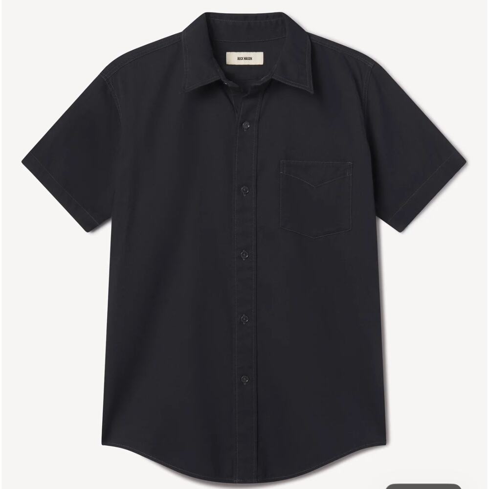 Draped Twill S/S One Pocket Shirt Size Medium